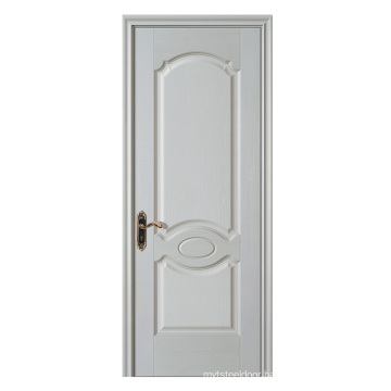 GO-BM01 Titanium white color door factory wooden door modern hdf door design